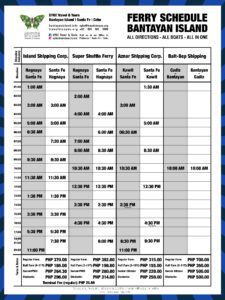 Ferry Schedule Bantayan Island – All-In-One